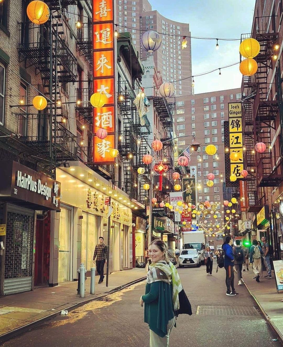 Hana Cakuli në Chinetown ne Manhatan (Foto nga instagrami)