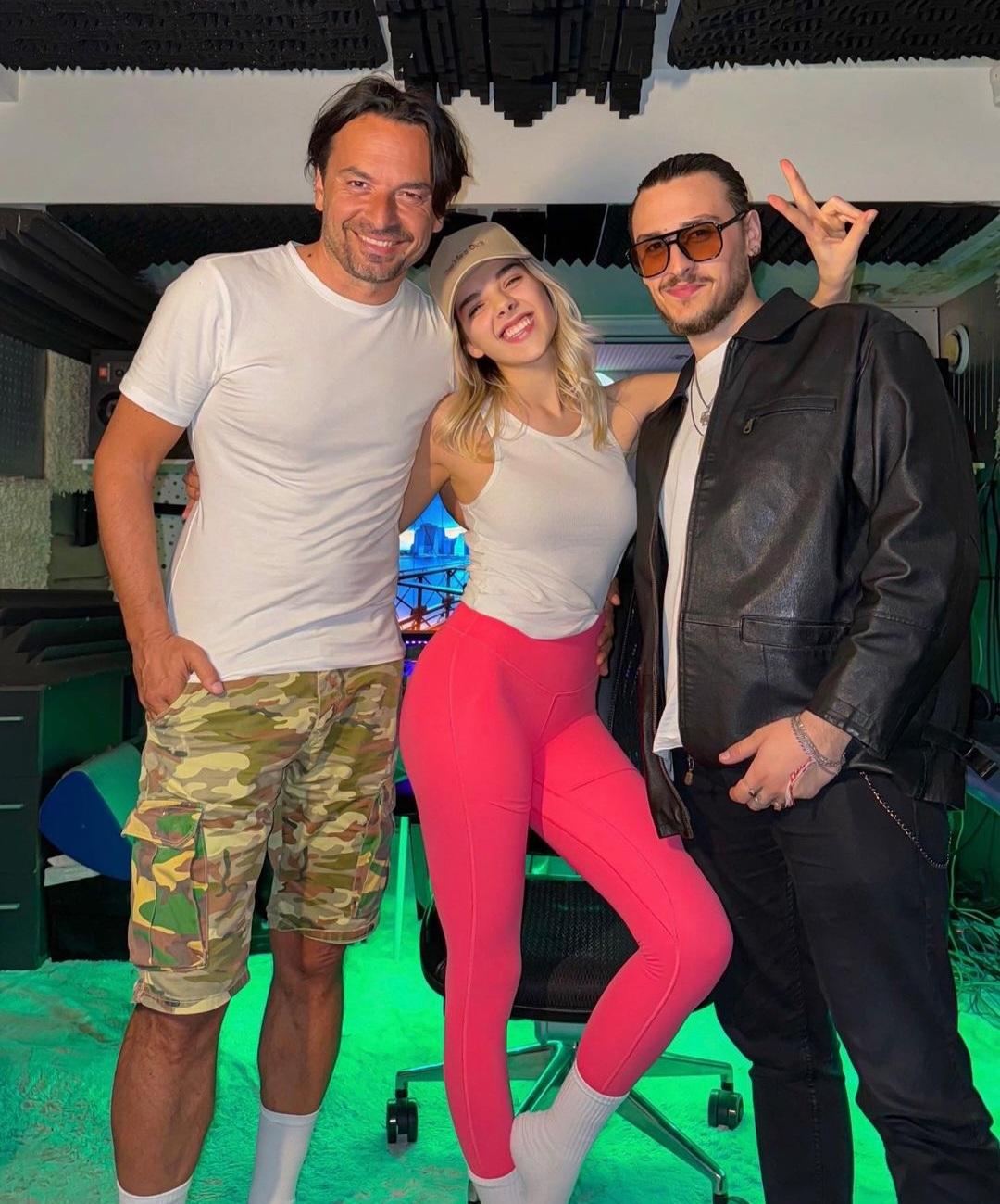 Darko Dimitrov, Arilena Ara, Alis Kallaçi në studio regjistrimi