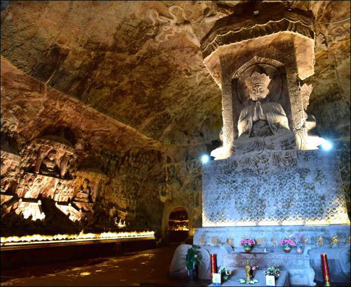 ชาวบ้านบริจาคเงินนับร้อยล้านหยวนสร้างถ้ำพระพุทธรูปขนาดกว่า 20,000 ตารางเมตรในมณฑลฝูเจี้ยน_fororder_200815juanjianfodong1