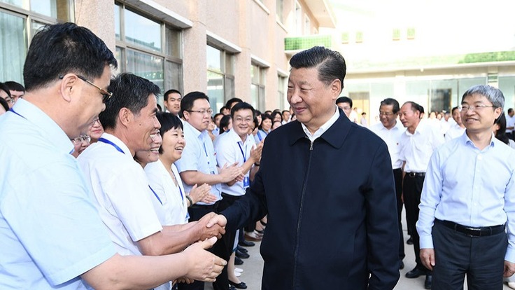 चीनका राष्ट्राध्यक्ष सी चिनफिङद्वारा कान सु प्रान्तको निरीक्षण