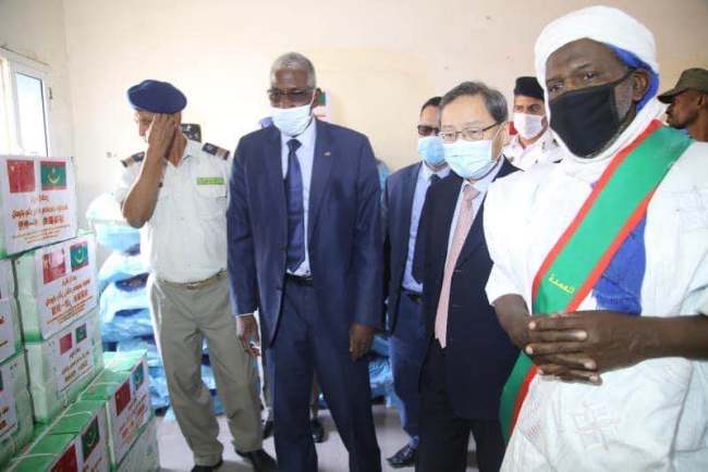 الصين تتبرع بغذاء ومواد لموريتانيا لدعمها على مكافحة الوباء