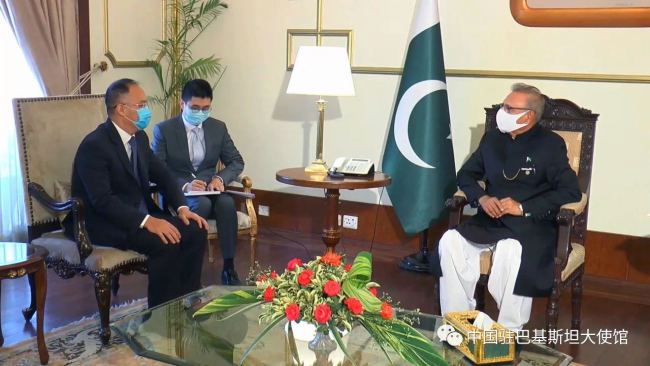 پاکستانی صدر ڈاکٹر عارف علوی کا پاک۔چین تعلقات کو فروغ دینے کا عزم