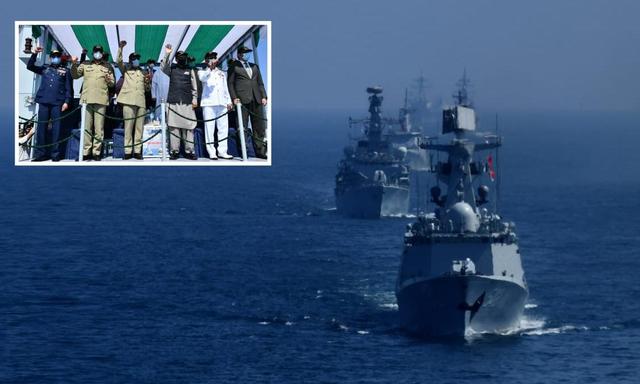 پاکستان کی "امن 2021" بحری فوجی مشق کا اختتام_fororder_0217巴基斯坦军演2