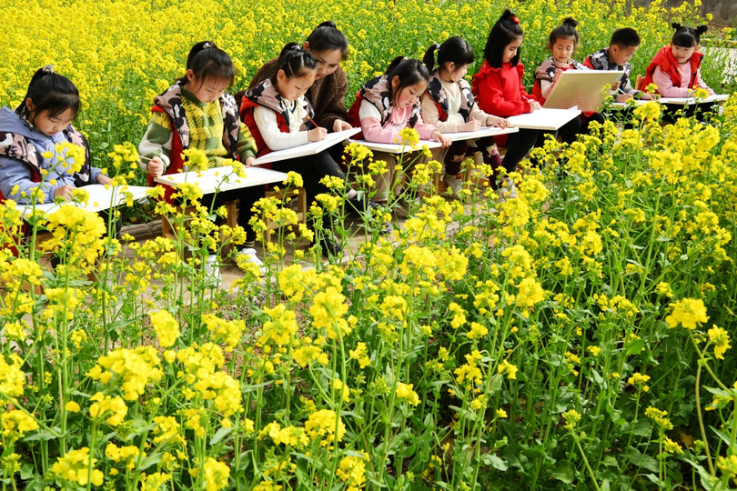ชาวจีนออกเที่ยวชมทัศนียภาพอันสวยงามของฤดูใบไม้ผลิ_fororder_图片1