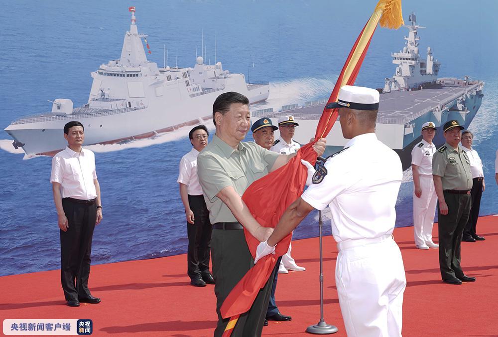 महासचिव सी चिन फिङ नौसेनाको तीन प्रकारका युद्धपोतहरू हस्तान्तरण समारोहमा उपस्थित_fororder_002