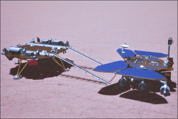 รถสำรวจ‘จู้หรง’เริ่มสัมผัสพื้นผิวดาวอังคาร_fororder_20210522hx