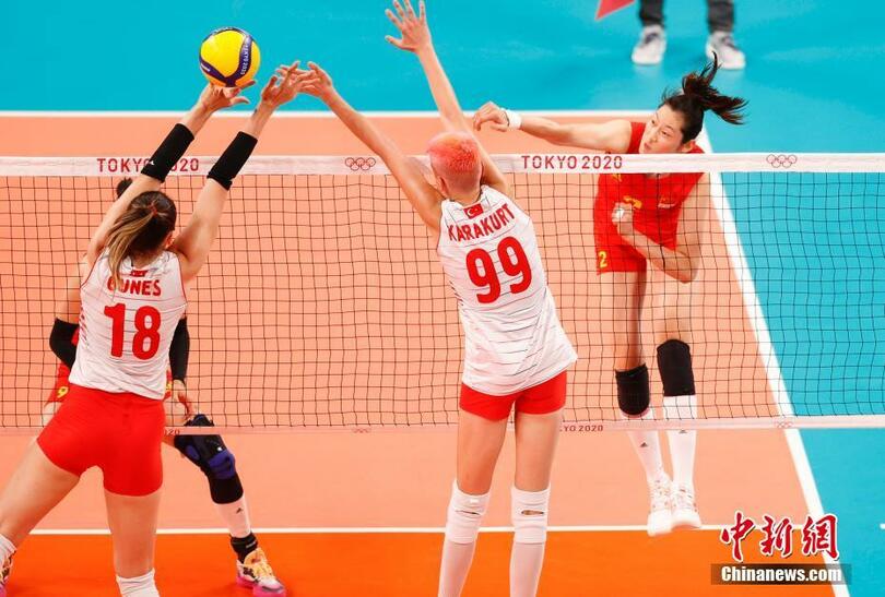 ทีมวอลเลย์บอลหญิงจีนแพ้ตุรกี 3-0ในรอบแรกของการแข่งขันในงานมหกรรมกีฬาโอลิมปิกโตเกียว_fororder_43a57d8da9764b7a9c6de02a063e1863
