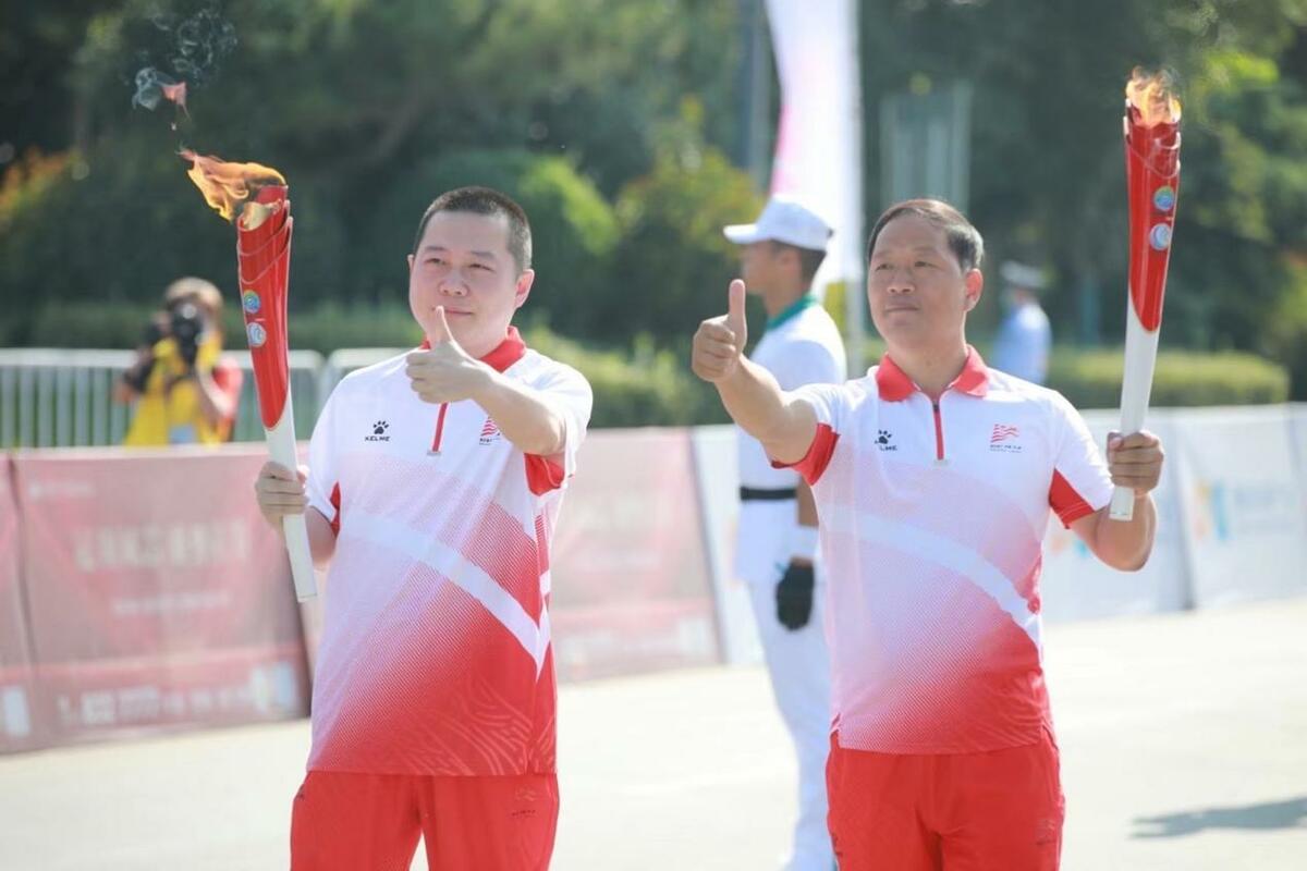 شعلة الدورة ال14 للألعاب الوطنية الصينية تصل إلى مدينة وينان_fororder_2