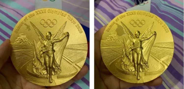 คณะกรรมการจัดงานโอลิมปิกโตเกียวให้คำอธิบายเรื่องเหรียญทองโอลิมปิกโตเกียวหลุดลอก_fororder_210826jinpaidiaopi1