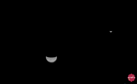 ภาพถ่ายกลุ่มโลกและดวงจันทร์จากยานสำรวจ "Tianwan-1"