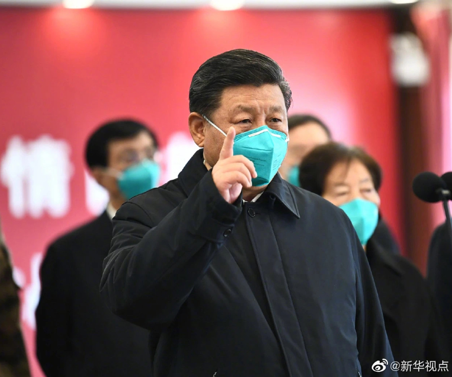 चीनका राष्ट्राध्यक्ष सीद्वारा ह्वो शन शान अस्पतालको निरीक्षण