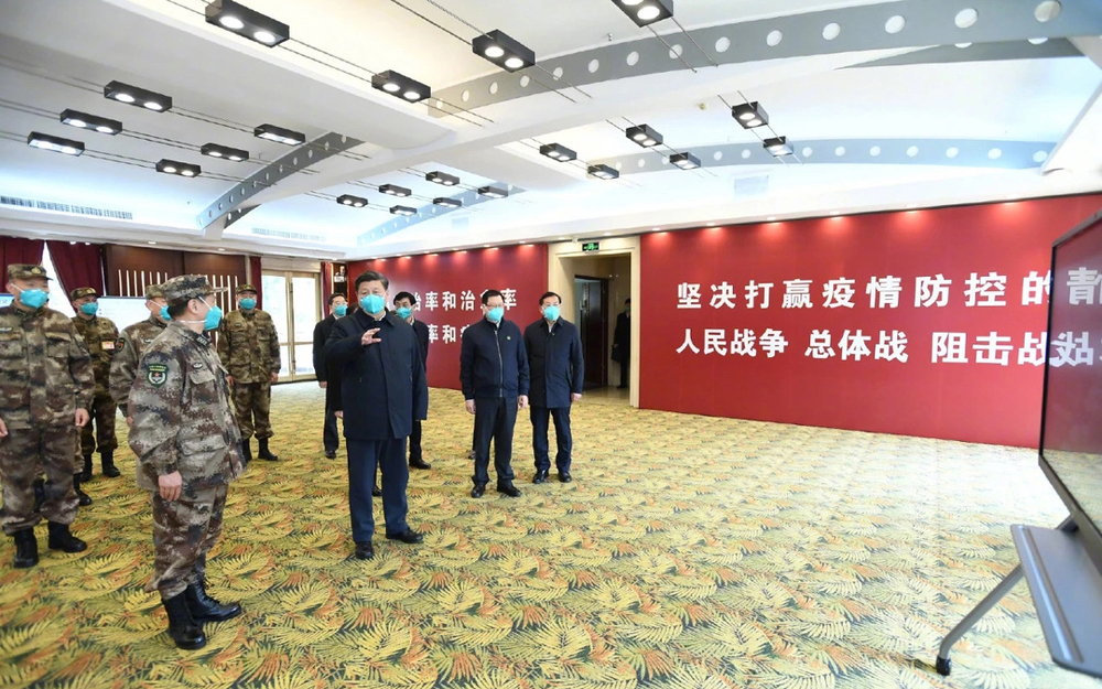 चीनका राष्ट्राध्यक्ष सीद्वारा ह्वो शन शान अस्पतालको निरीक्षण