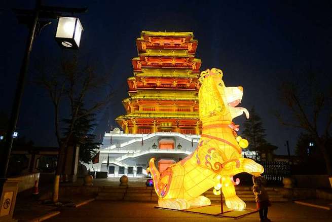 漢城湖春節文化廟会提灯祭り2018が西安で開催